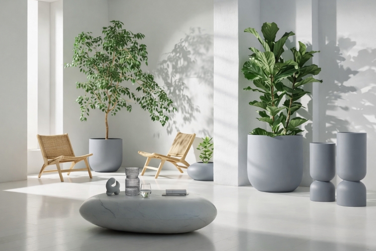 Donice ogrodowe Primo 70 szare designerskie